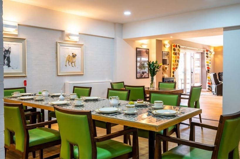 Residential care home amenities, food and dining