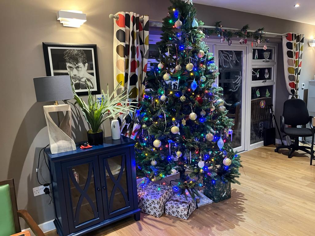 Festive decorations in care homes, Christmas at Riseley House