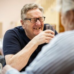 A resident enjoying a moment with our dementia care at Riseley House Care Home in Macclesfield - Dementia Care Macclesfield