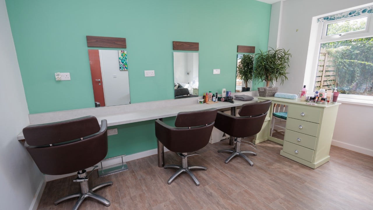 Our very own spa and hair salon for our care home residents at Riseley House Care Home in Macclesfield