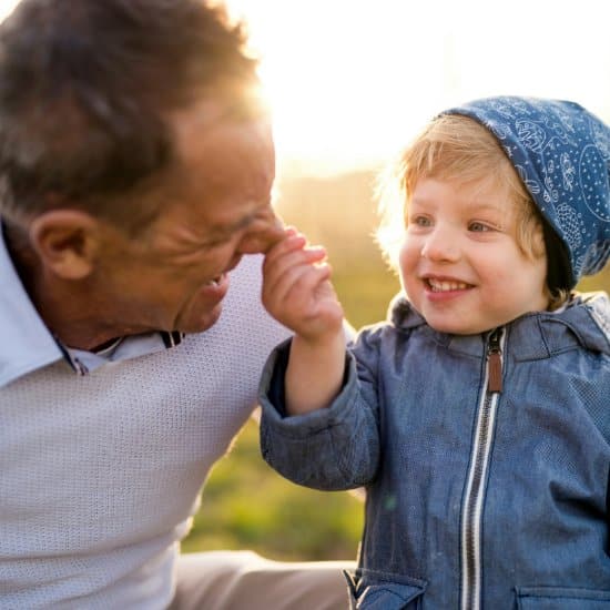 Grandfather and Grandson in Macclesfield